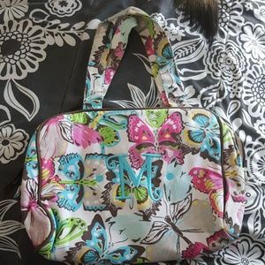 Thirty one bible bag with a blue monogrammed 'M'